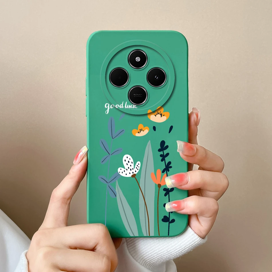 Leisure Flowers Soft Silicone Phone Case with Enhanced Lens Protection