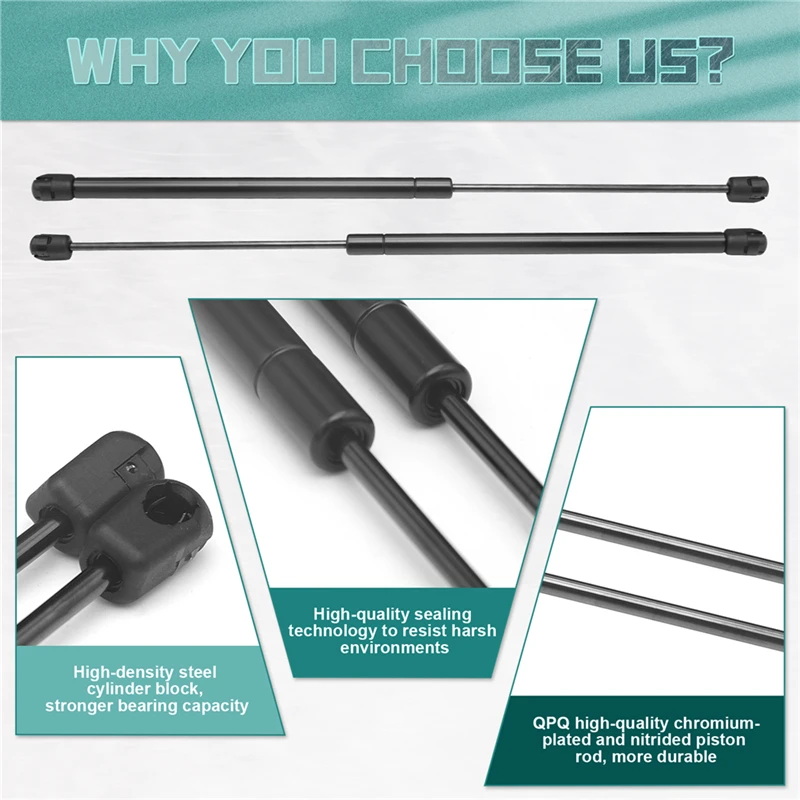 2Pcs/set Rear Window Glass Lift Gas Spring Shock Absorber Hood Lift Supports Gas Struts For Chevrolet GMC Yukon 2007 - 2014 3