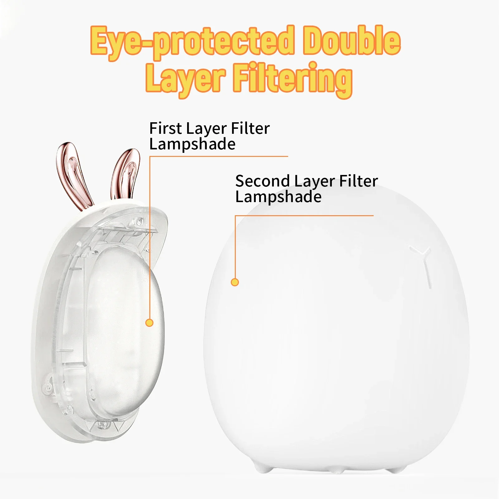 Night Light Cute Lights Eye Protection Bedroom Bedside Nightlight Gift Children Light Desktop Ornament Nightlights