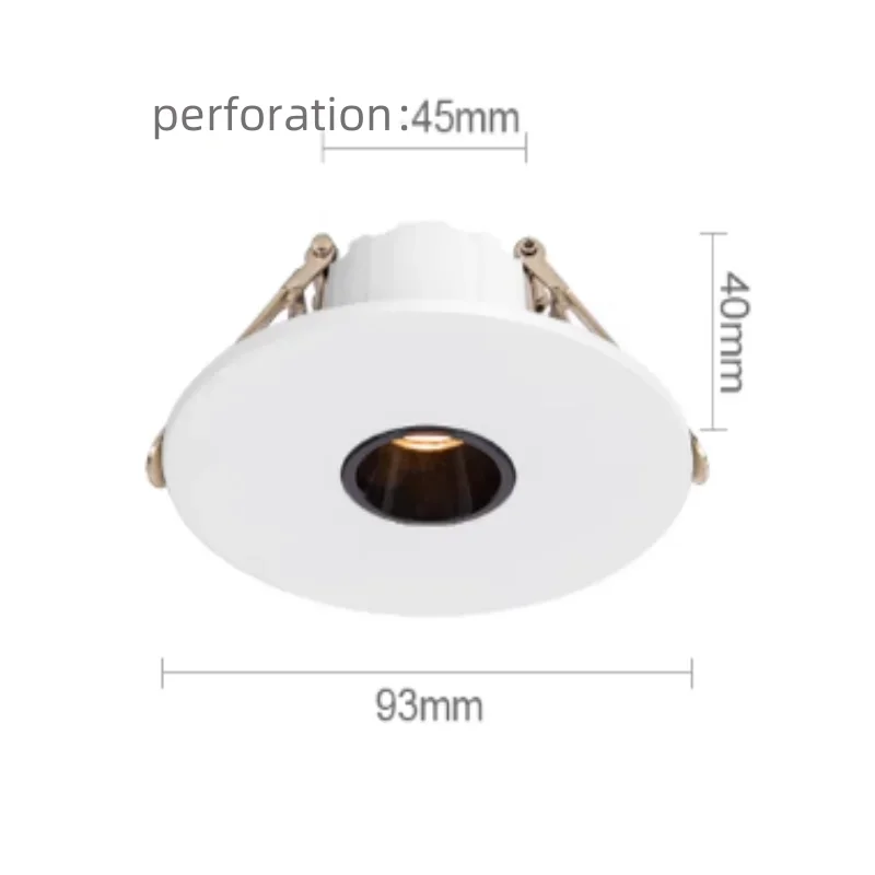 LED Downlight Recessed Ceiling Spotlight Suitable For Opening 45MM-85MM
