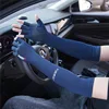 Sun Protection Gloves Arm Sleeves Summer Ice Silk Sleeves Driving and Riding Non-slip Fishing Ice Sleeves Half-finger Gloves 3
