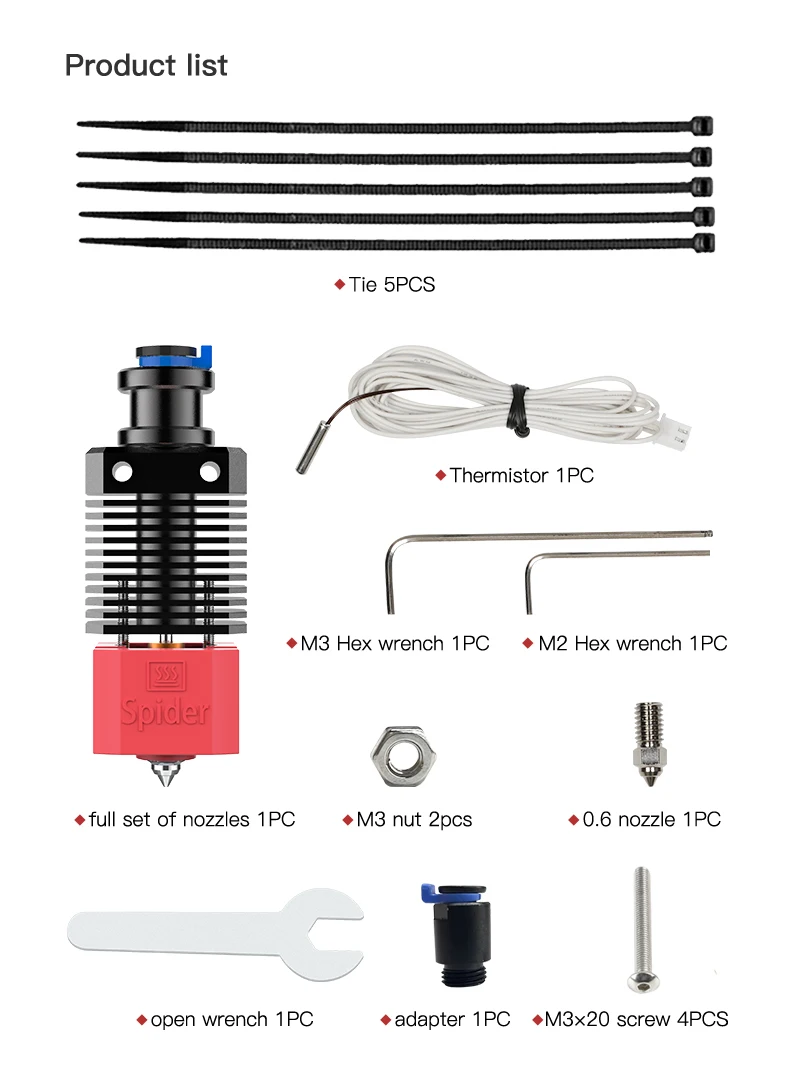 extruder stepper motor CREALITY 3D Printer Part Spider High-Temperature Hotend KIT and High-Speed Extruder Spider To 500℃ For Ender-3 Series Ender-6 head printer