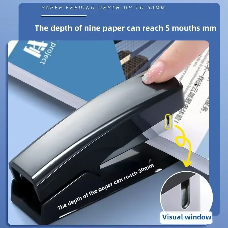 Duty Stapler,Visual Window Stapler, Hand Press Stapler for 24/6 26/6 Staples, Office School Binding Supplies - 2