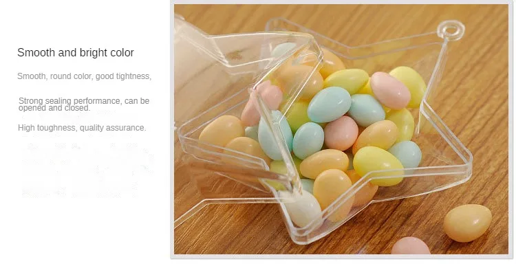 10 stücke/20 stücke Lebensmittel qualität transparente Kunststoff Candy Box DIY Lebensmittel verpackung Candy Box Hochzeit liefert Candy Box Bonbons Verpakking – Detail 4