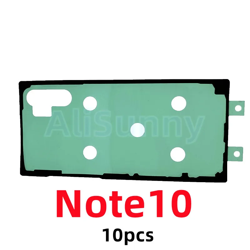 10pcs 백 하우징 커버 스티커 삼성 갤럭시 S10 S20 S21 S22 Plus Ultra Note10 S20U S10E 배터리 도어 접착 접착제 테이프