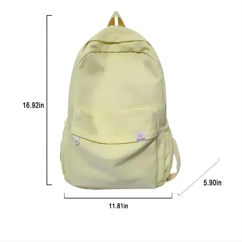 New Waterproof Nylon Women Backpack Female Travel Bag Backpacks Schoolbag for Teenage Girls Solid Color Bookbag