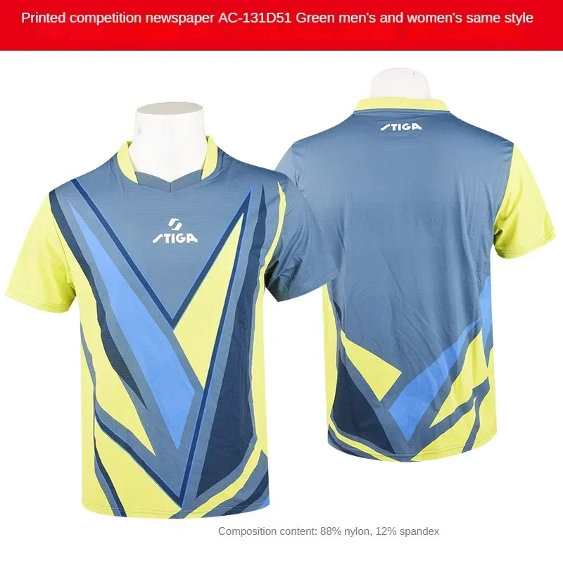 national team Sport jersey stiga Table tennis jersey men women t-shirts T shirt Badminton bottom quick dry top