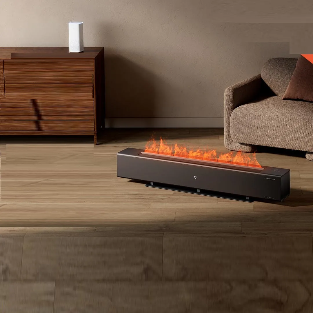 Xiaomi Mijia graphene Baseboard electric heater simulation flame version  humidification heating TJXDNQ06ZM work with Mijia APP - AliExpress