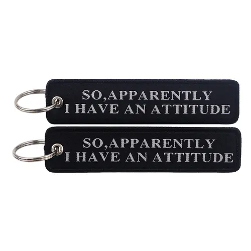 1pcs Computer Pop-up Window Quotes Embroidered Keys Tag Keychains For Motorcycles Backpack Fashion Key Ring Accessories Gifts - Image 21