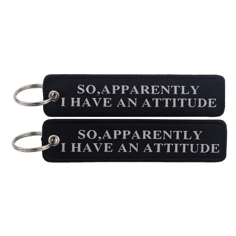 1pcs Computer Pop-up Window Quotes Embroidered Keys Tag Keychains For Motorcycles Backpack Fashion Key Ring Accessories Gifts - Image 21