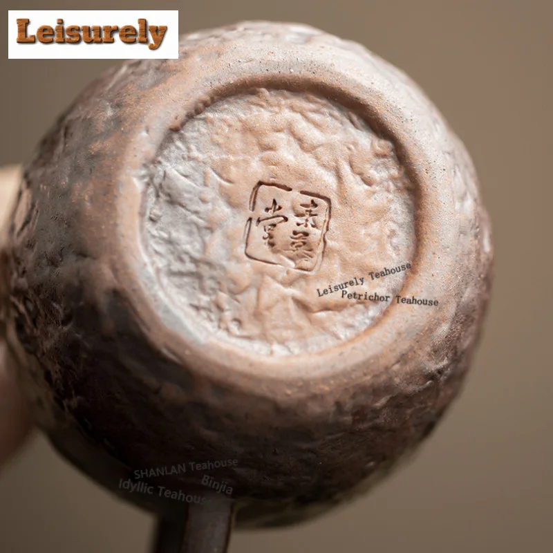 Old Rock Clay Clear Water Teapot Traditional Tea Infuser Pot Tea Making Kettle With Ball Hole Tea Ceremony Collection Supplies