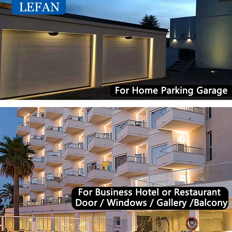 LED Wall Lamp led wall lamp wall sconces light wall lamp Windows Sill Lights Warm Cold Red Green Blue Pink RGB Home Door frame Corridor Balcony Garage Hotel Lighting