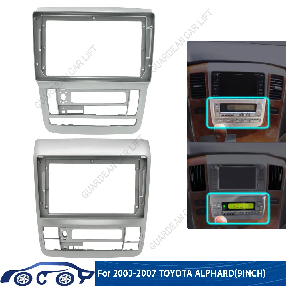 

Автомобильный радиоприемник для TOYOTA ALPHARD (9 дюймов. Rhd) 2003-2007, облицовка, Android, GPS, MP5, стереопроигрыватель, 2 Din, приборная панель, рамка для установки