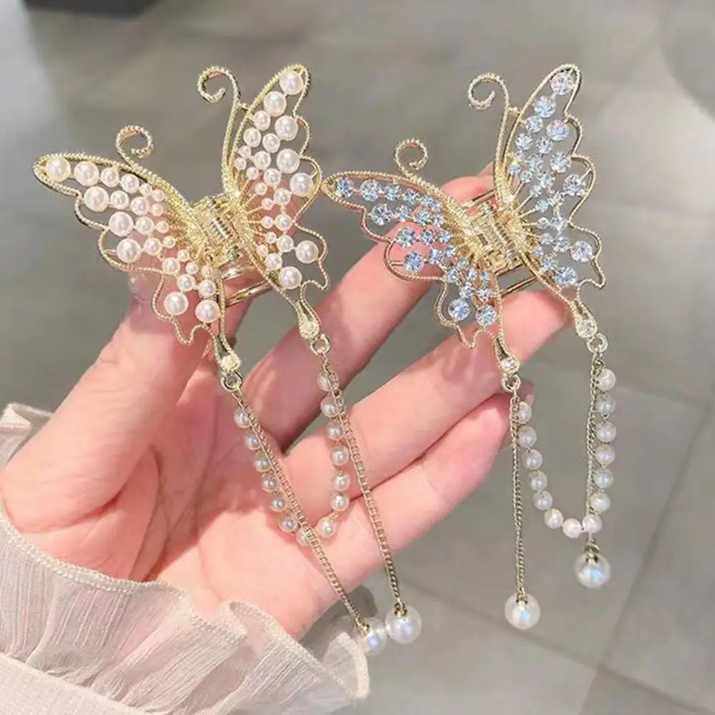 

Beautiful Hair Claw Tassel Gift Simple Shark Ponytail Crab Clip Korean Style Large Catch Clip Styling Tool