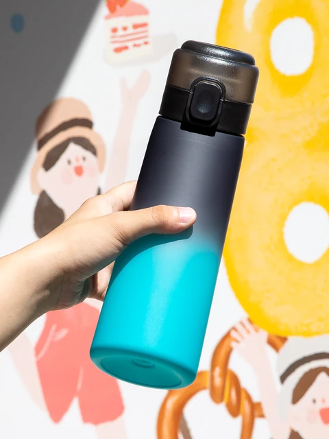 1pc 650ml Flavored Water Bottle with Random 1 Flavour Pods Air Water Bottle Frosted Black Air Camping Fitness Sport Cup 2