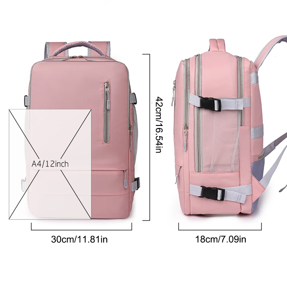 Mochila de viaje para mujer, mochila de gran capacidad para avión