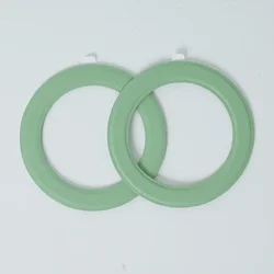 Universal Leather Magnetic Ring with Wireless Charging and Car Holder Support (2Pcs Light Green)