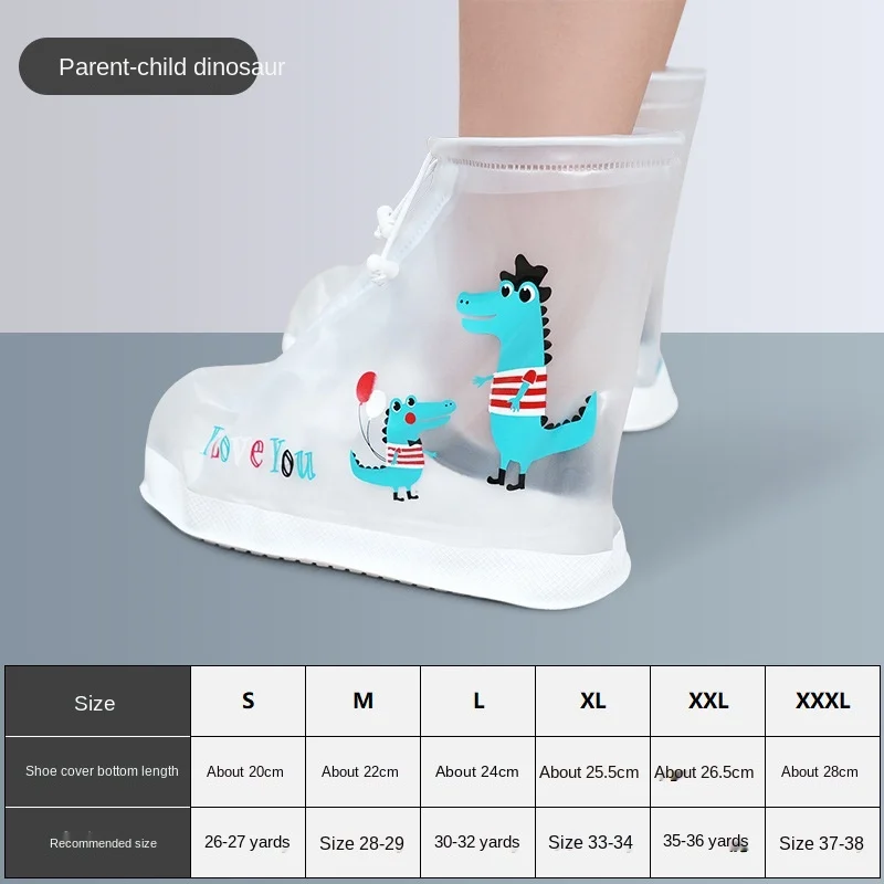 Children's Rain Boot Covers Kids Girls Boys Non-Slip Thickened Student Wear-Resistant Rain Boot Shoes Covers Cartoon Shoes Cover shoe covers,rain shoe covers