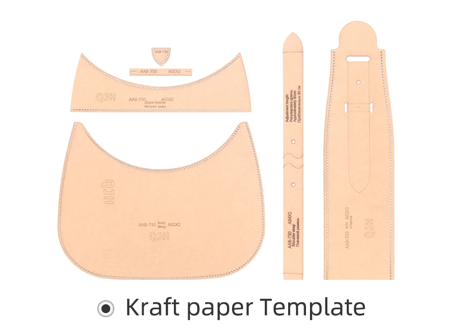 Ladies Underarm Bag One Shoulder Bag Handbag Acrylic Template Leather Pattern DIY Leather Craft Pattern With Hole Template Sewin
