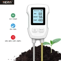 Digital LCD Soil Tester PH/Moisture/Temp 3.0-9 pH Meter Heat-resistant Metal Sensor Humidity Monitor for Flower Plants Gardening 1