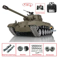 RC Tank Pro Ver Henglong 1/16 7.0 M26 Pershing 3838 Metal Tracks Wheels 360 Turret Rotation TH17311-SMT7 2
