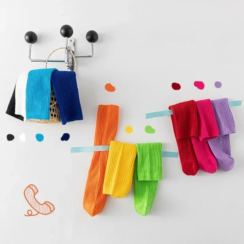 Baby Candy Fashion Children Stockings for Boy Girl Knee High Long Sock for Toddler Spring Autumn Soft Cotton Kids School Socks