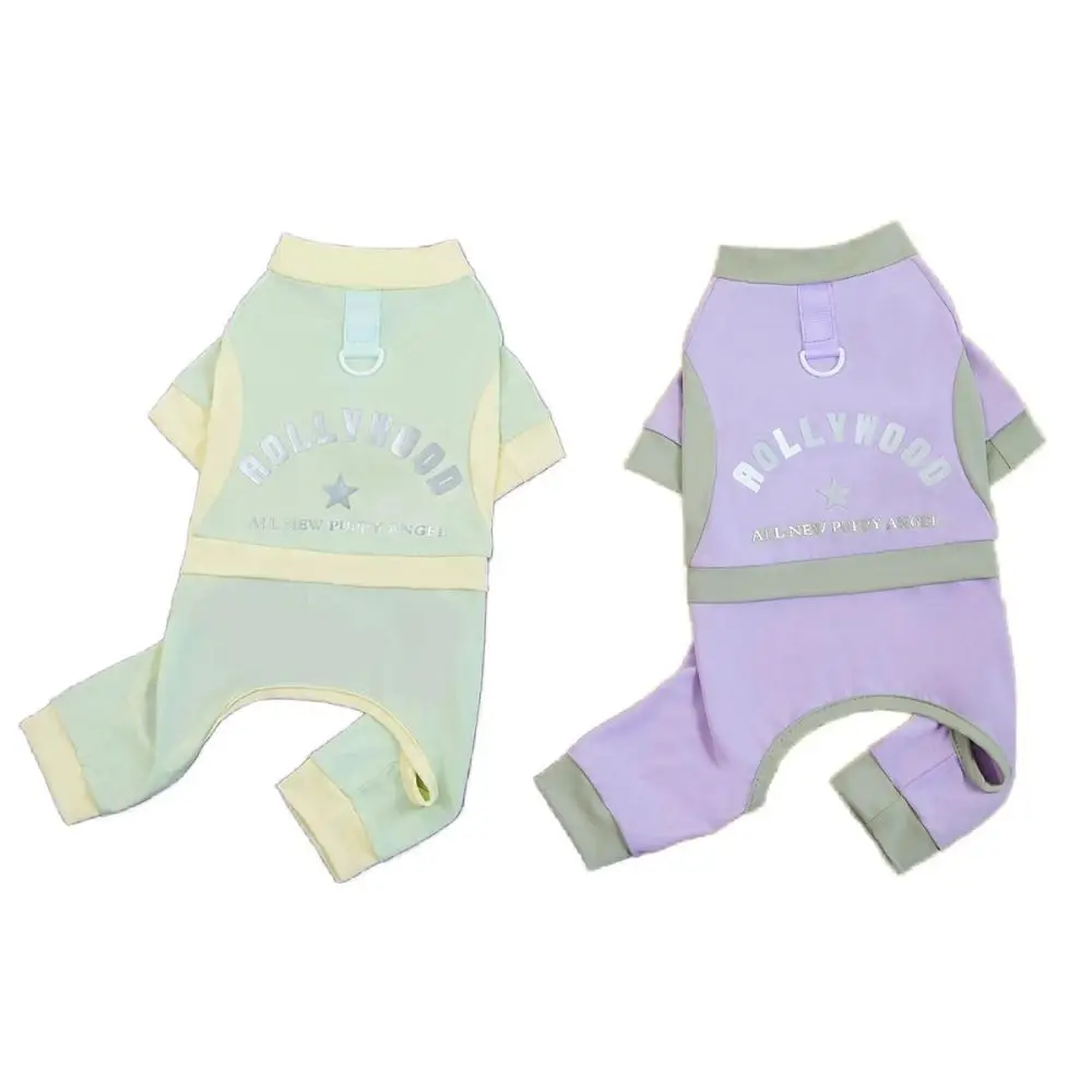 Ice Silk Dog Cooling Jumpsuit Breathable Soft Pet Sunscreen Clothes Fashionable Thin Cat T Shirt For Puppy Small Animal