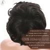 TESS 35g Men Toupee 16x19cm Human Hair Toppers Replacement System Men Capillary Prothesis Male Hair Wig Clip In Hair Extensions 6