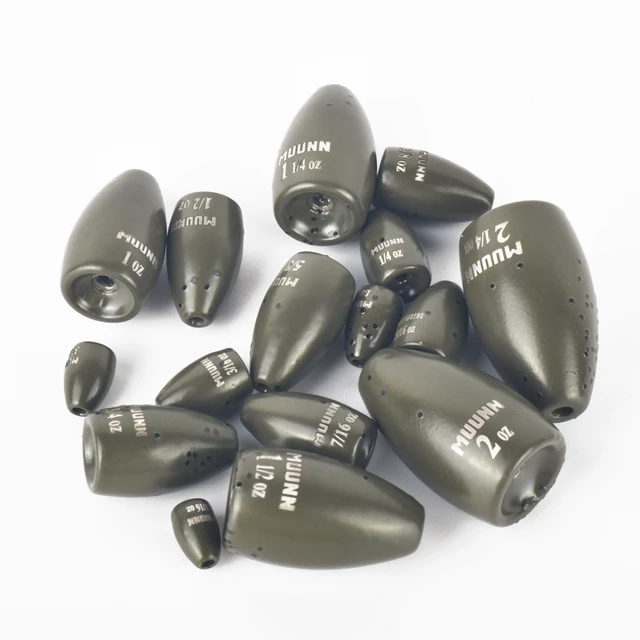 MUUNN 5PCS Tungsten Sinkers Bullet Fishing Weights,1.8g~56g Flipping Weights  for Texas/Carolina