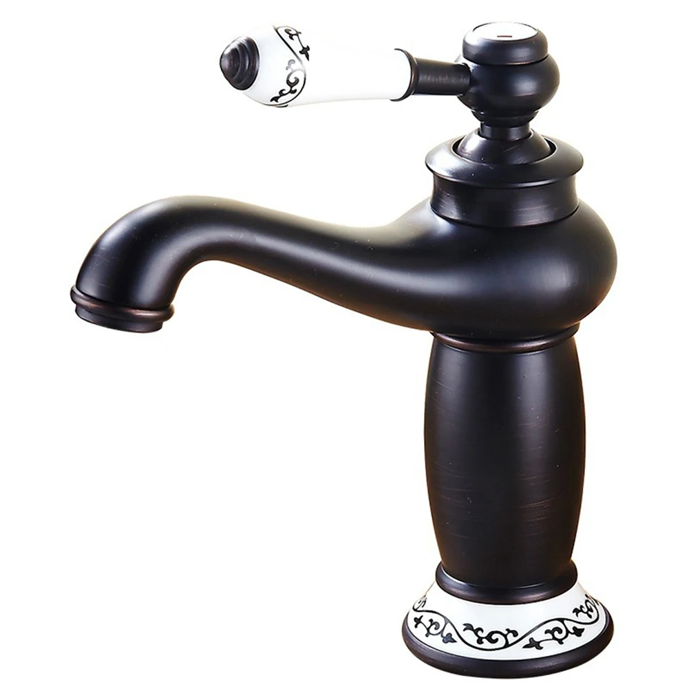 

7 Classical Bathroom Sink Faucet Single Handle Control Gold Finish Durable Construction Customize Water Temperature