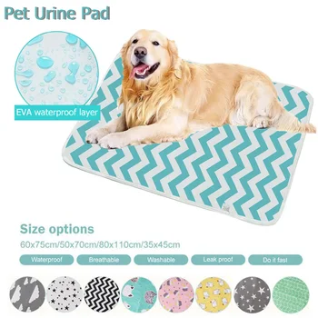 세척 가능한 개 소변 패드, 애완 동물 훈련 매트, 개 고양이 흡수성 방수 침대, 강아지 오줌 패드, 가정용 야외 카시트 커버, 애완 동물 변기