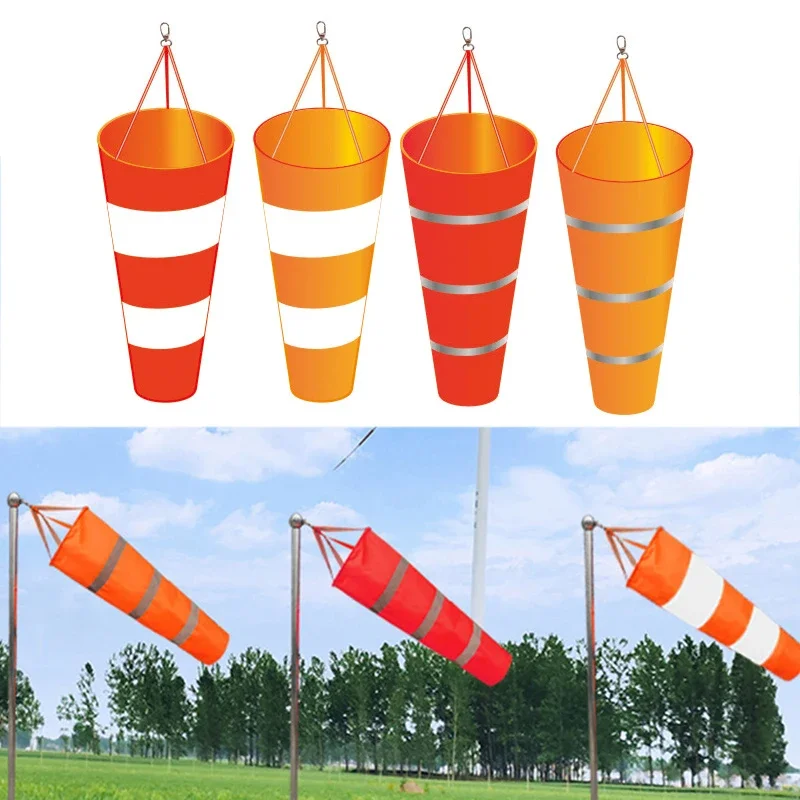 60/80/100cm Windsock Weathervane Scratchproof Windproof fluorescent Reflective windsock weather bag wind vane wind direct wind sock weather vane