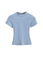 T-shirt manches courtes pour femmes, décontracté, de haute qualité, Sexy, Slim, tendance, couleur unie, vêtements y2k, 2025 2