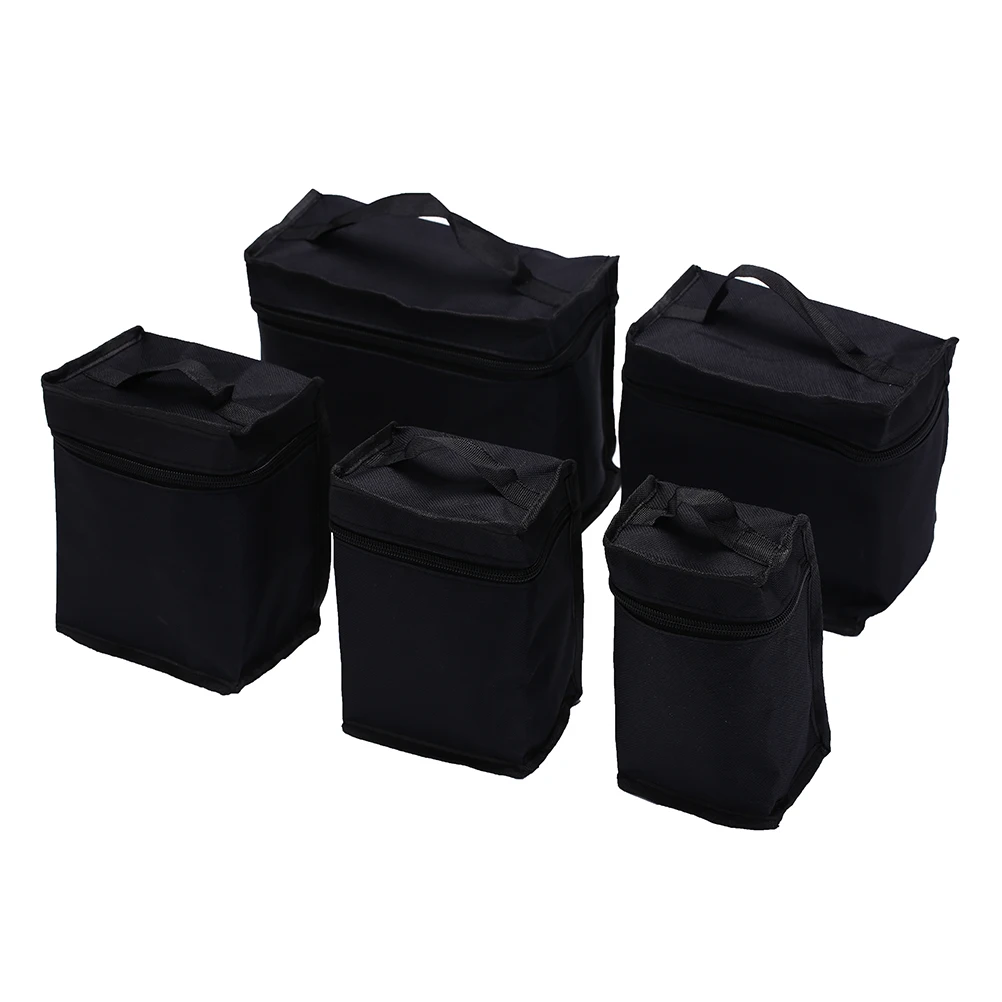 5Sizes Large Capacity Makeup Bag Zipper Black Folding Canvas Cosmetic Bag Art Markers Zipper Hold Markers Pen 2