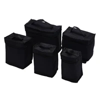 5Sizes Large Capacity Makeup Bag Zipper Black Folding Canvas Cosmetic Bag Art Markers Zipper Hold Markers Pen 2