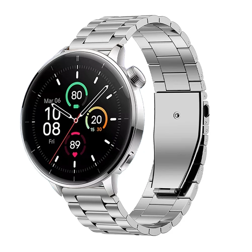 Versatile Metal Stainless Steel Watch Strap, 18mm/22mm, Premium Wristband
