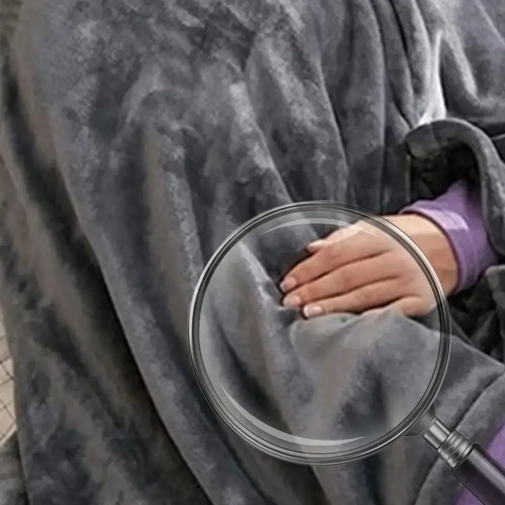 USB Electric Heated Blanket 3 Heating Levels Fleece Heated Blanket Portable Body Warmer Cape for Household and Office