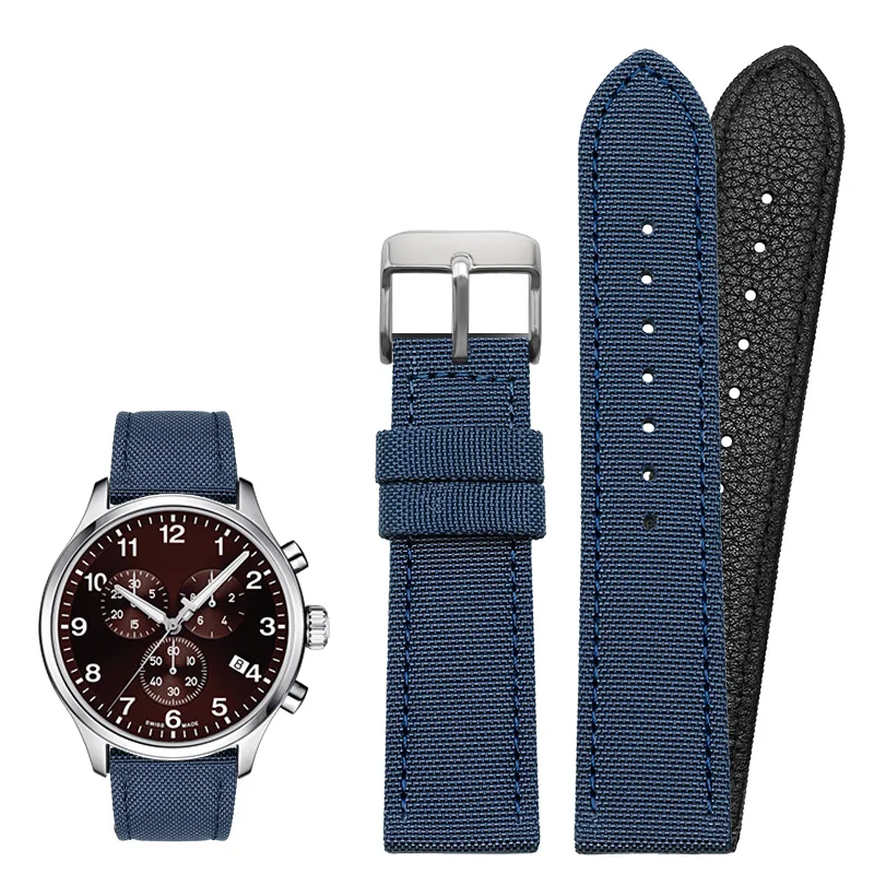 Universal Nylon Canvas Watch Band Bracelet, Men's & Women's Sports Accessory in Multiple Sizes (18mm-24mm)