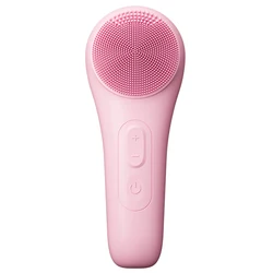 Advanced Electric Silicone Facial Cleansing Brush with Waterproof Design - Deep Cleansing Face Scrubber (Pink)