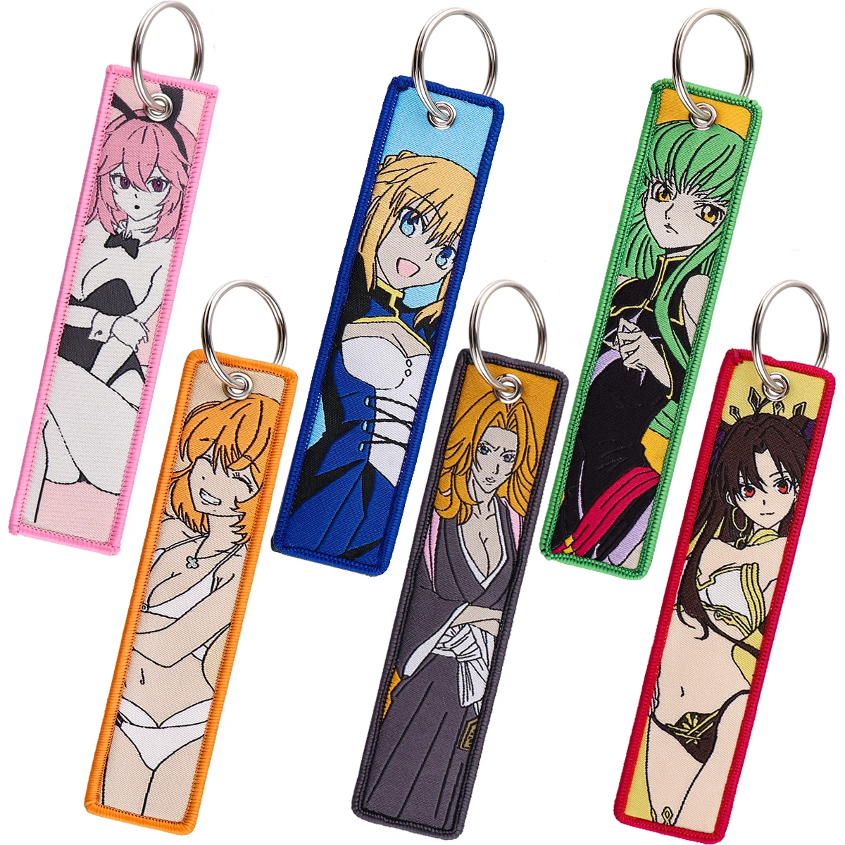 

Genshin Impact Key Tag Anime Tokyo Revengers Embroidery Jet Tag Motorcycles Cars Backpacks Keychains Key Ring Gifts 1PCS