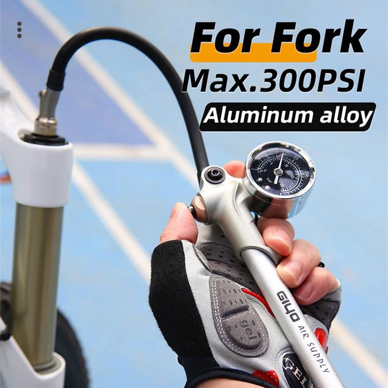 GIYO Bicycle Shock Suspension Pump 300psi High-pressure with Gauge