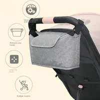 Sac de poussette pour bébé, sac à couches pour maman, grande capacité, organisateur de poussette, porte-gobelet, biberon, accessoires de poussette, sac suspendu 2