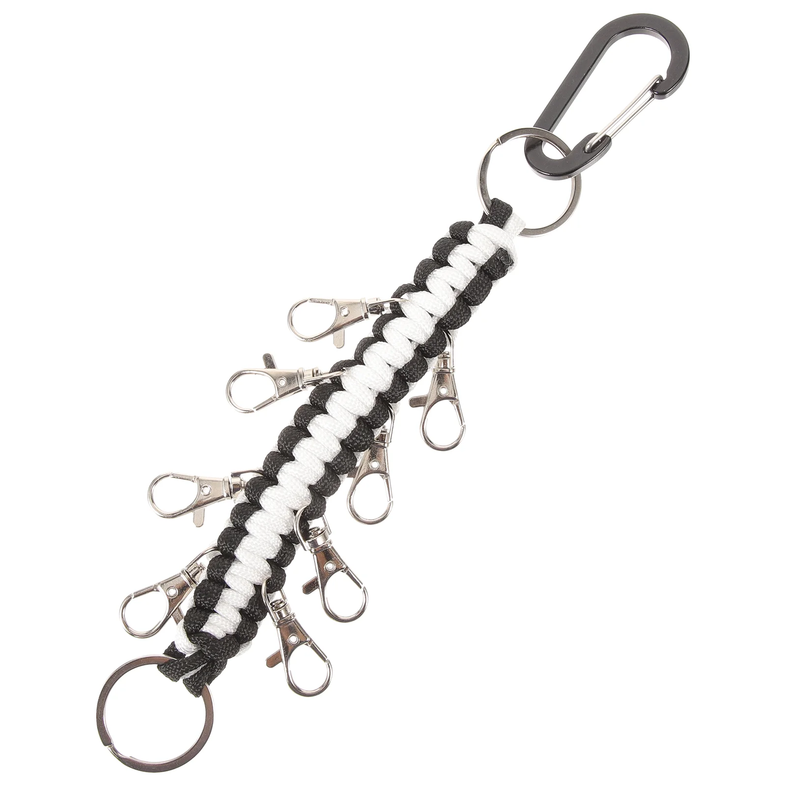 

Cheer Bow Holder Carabiner Lanyard Keychain Outdoor Lanyard Cord with Carabiner Woven Lanyard Holder
