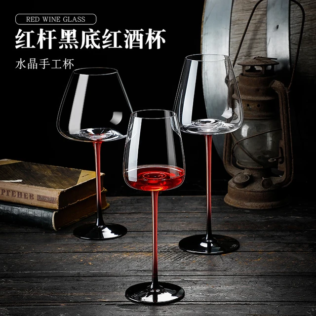 Red Wine glasses Elegant Unique Wine glasses-Concave Base with