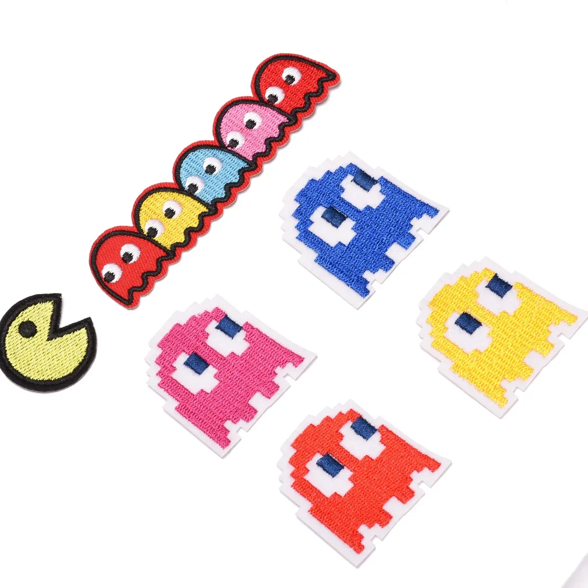 Five-Color Worm Embroidery Computer Aided Cartoon Patches Clothing Decoration Iron-On Fabric Stickers Male Female Children