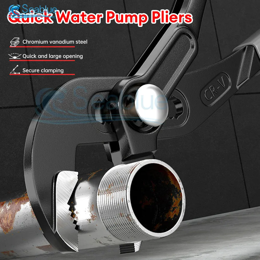 Verstellbare Wasserpumpenzange - Mehrfunktions-Zange 8-12 Zoll Für Rohre & Muttern
