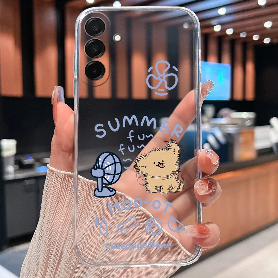 Pretty Macaron Cartoon Clear Soft TPU Silicone Shockproof Phone Case