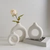 Circle Vase Flower Donut Shape Vase Living Room Decoration Nordic Style Plastic Vase Creativity Desktop Home Decoration Supply 1