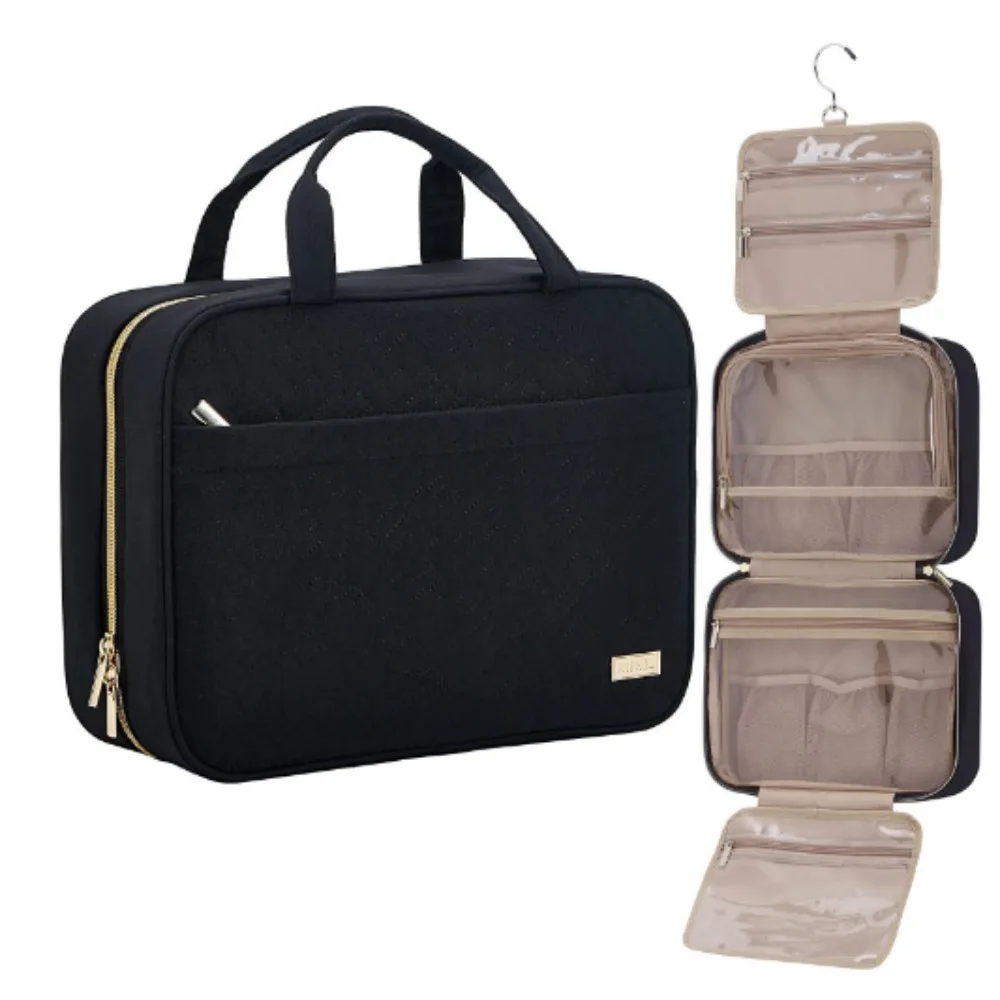Dacron Storage Bag Practical Large Capacity Soft Handheld Makeup Bag Washable Resistant To Dirt Waterproof Wash Bag