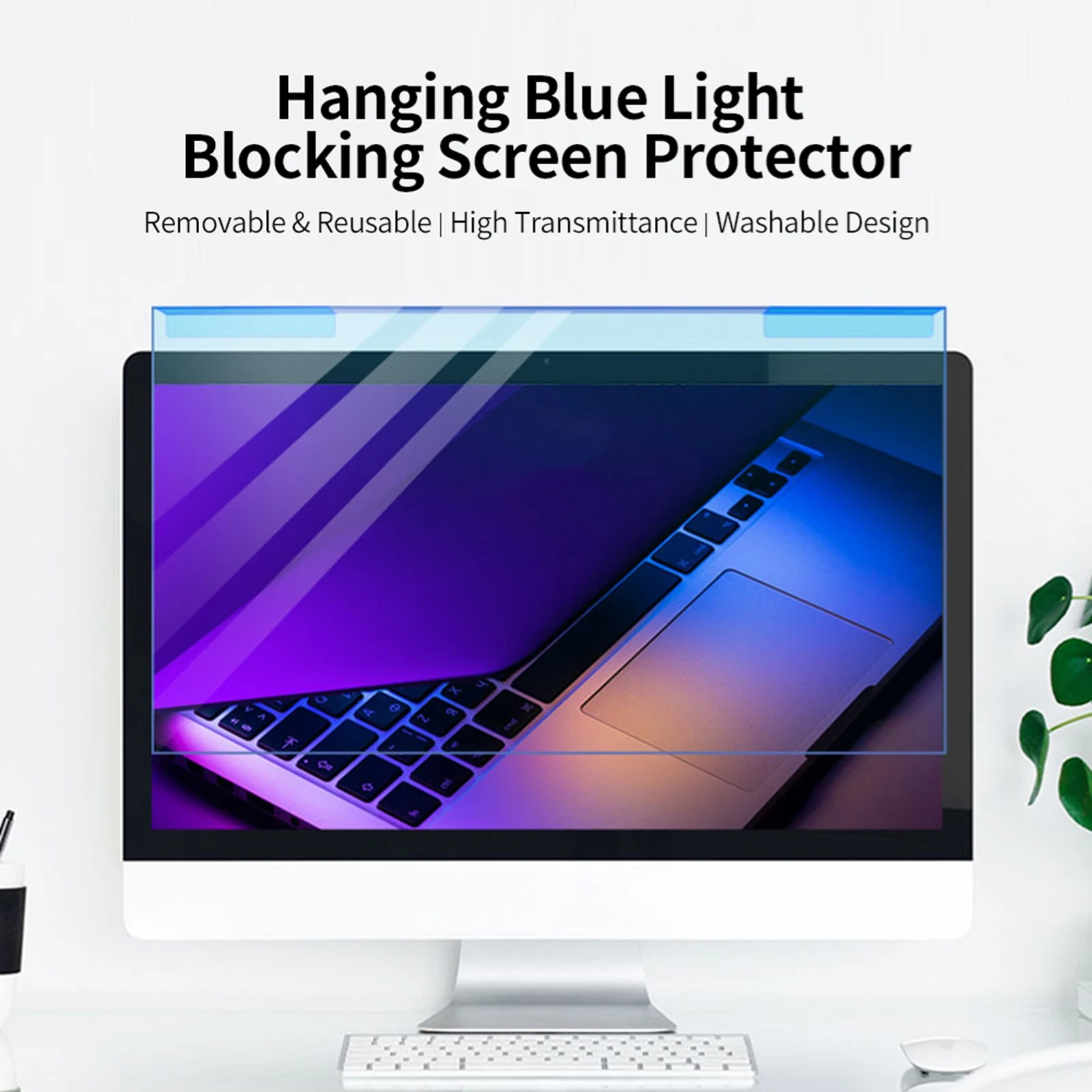 Filtro Schermo LAMA Anti-luce Blu Per Monitor 27 Pollici, 598x337mm, Riduce Affaticamento E Riflessi